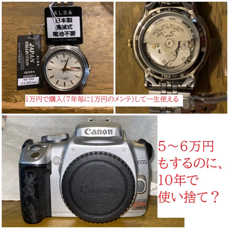 ALBA自動巻きとEOSKissDX